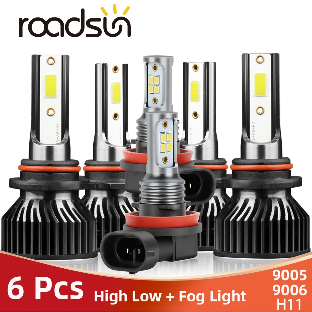roadsun 6x H11 LED 9005 HB3 9006 HB4 Headlight Kit For Toyota Corolla 2009-2013 High Low Beam Fog Light Bulb 12V 6000K Auto Lamp
roadsun 6x H11 LED 9005 HB3 9006 HB4 Headlight Kit For Toyota Corolla 2009-2013 High Low Beam Fog Light Bulb 12V 6000K Auto Lamp