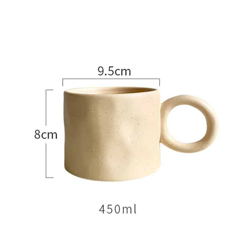 450Ml Nordic-Style Simple Ceramics Water Cup Large Capacity Coffee Mug Hand Pinch Irregular Shape Big Ears Cup Friend Gift Mug
450Ml Nordic-Style Simple Ceramics Water Cup Large Capacity Coffee Mug Hand Pinch Irregular Shape Big Ears Cup Friend Gift Mug