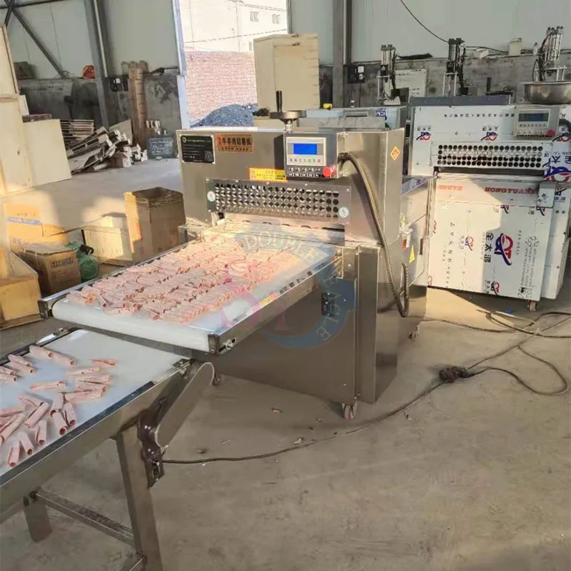 Высокая производительность CNC многофункциональная Автоматическая нержавеющая сталь 4 рулона большая замороженная бекона говядина мясо нарезка прокатка машина в США
Высокая производительность CNC многофункциональная Автоматическая нержавеющая сталь 4 рулона большая замороженная бекона говядина мясо нарезка прокатка машина в США