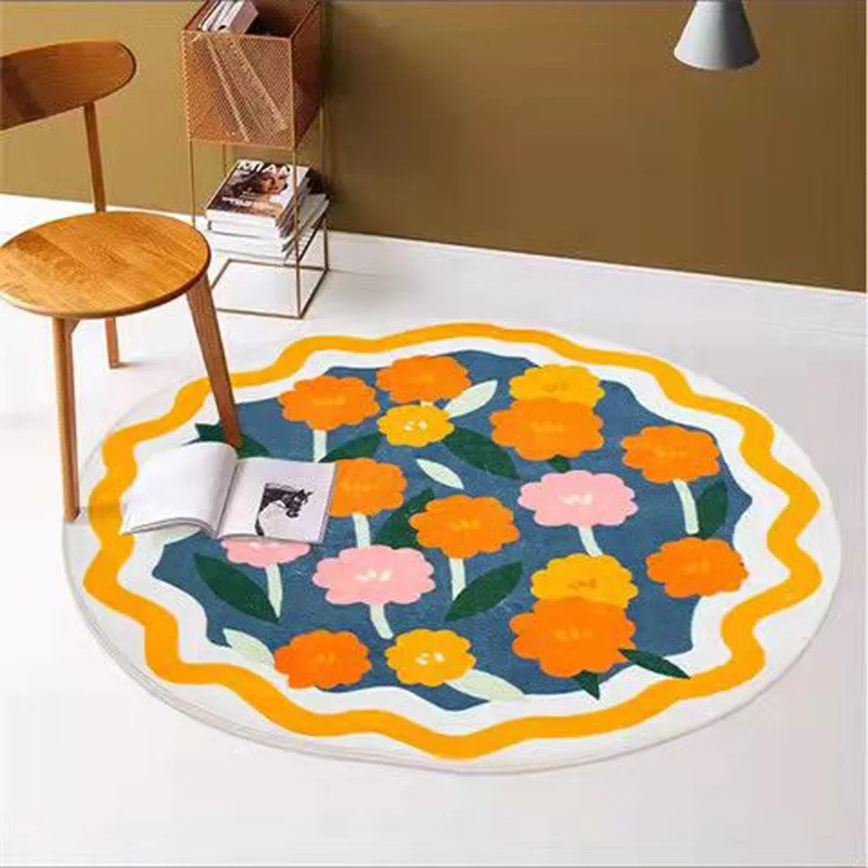 Nordic Living Room Carpet Printing Thick Area Rugs Non-slip Floor Mats Bedroom Bedside Round Carpets Fluffy Soft Balcony Rug 
Nordic Living Room Carpet Printing Thick Area Rugs Non-slip Floor Mats Bedroom Bedside Round Carpets Fluffy Soft Balcony Rug