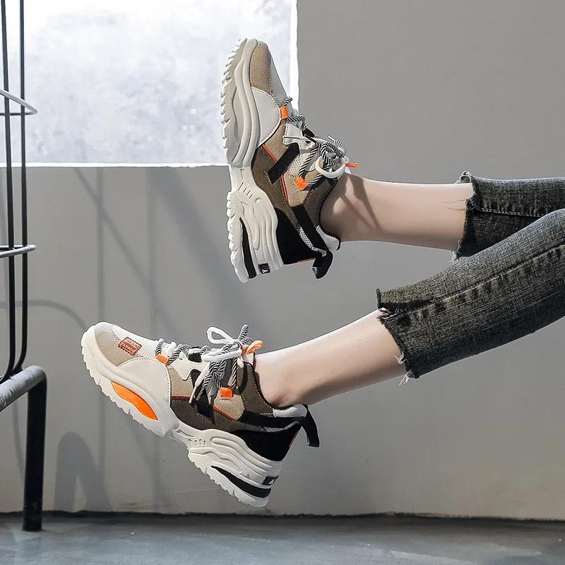 New Autumn Colorful Sneakers Women Shoes Lace up Thick bottom High Heels Platform Shoes Woman Round Toe Breathable Casual Shoes
New Autumn Colorful Sneakers Women Shoes Lace up Thick bottom High Heels Platform Shoes Woman Round Toe Breathable Casual Shoes