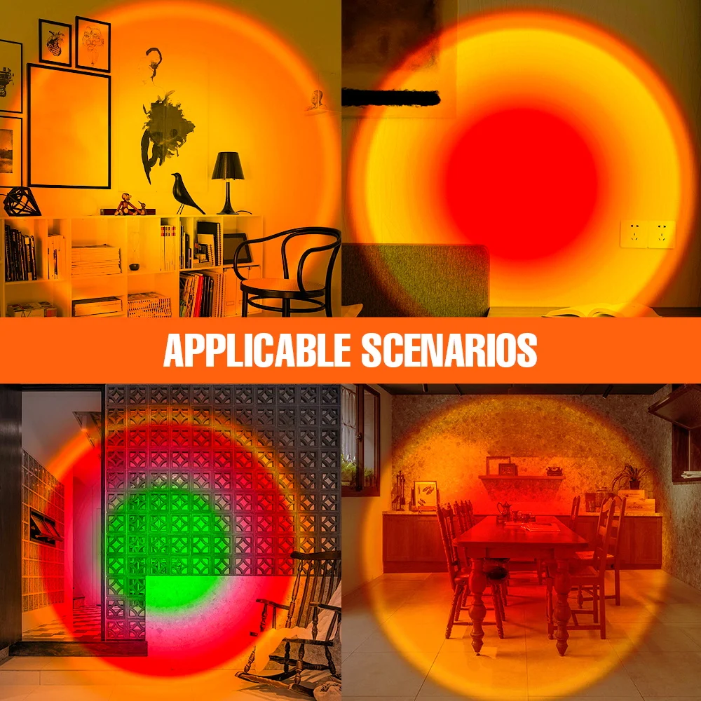 LED Night Light Sunset Projection Lamps LED Atmosphere Floor Lamp 5V Usb Colorable Background Filter Personal Photography Lights
LED Night Light Sunset Projection Lamps LED Atmosphere Floor Lamp 5V Usb Colorable Background Filter Personal Photography Lights