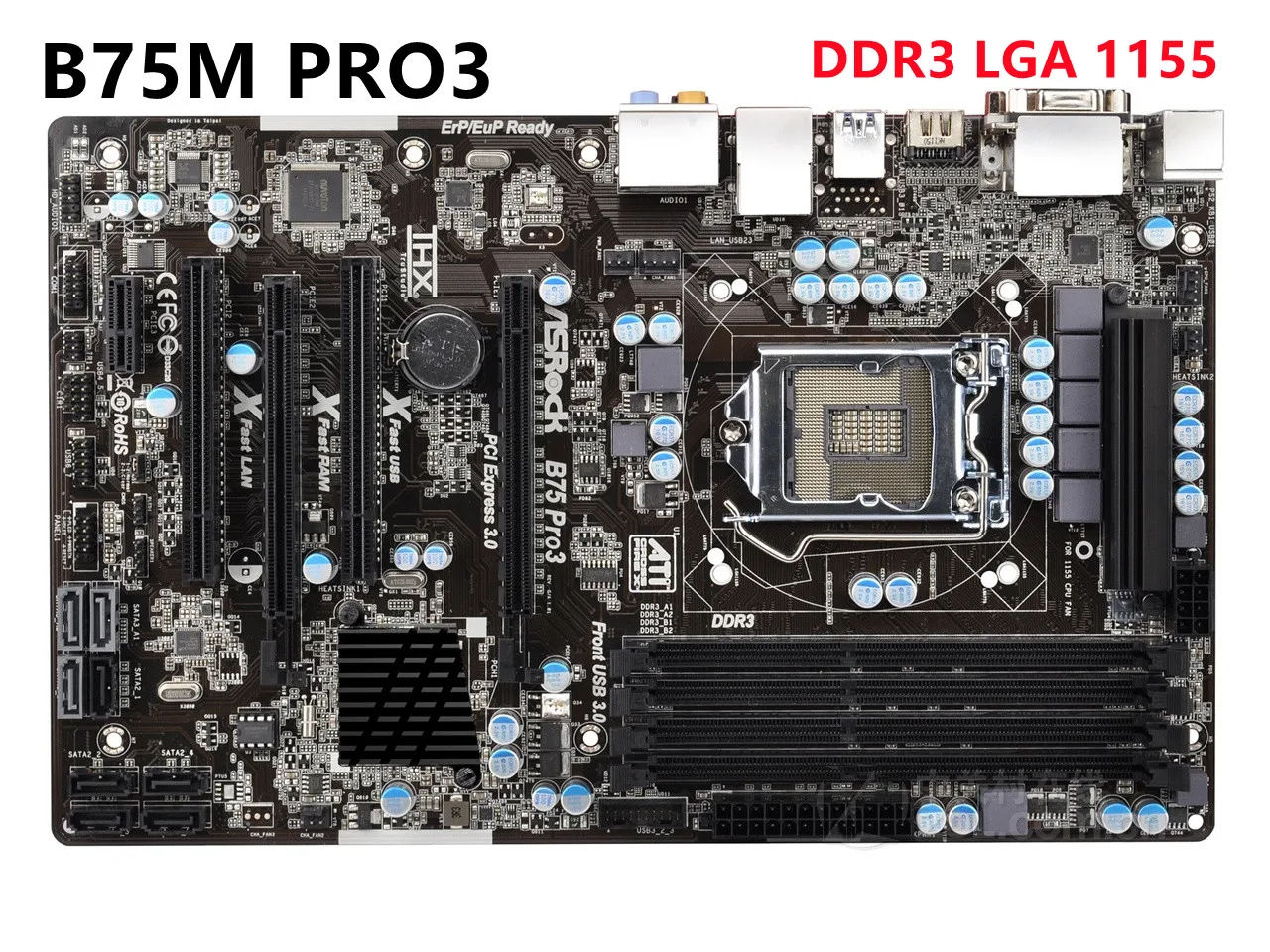 Материнская плата для ASRock B75 Pro3 LGA 1155 Intel B75M десктопная материнская USB3.0 SATA II PCI-E X16 |