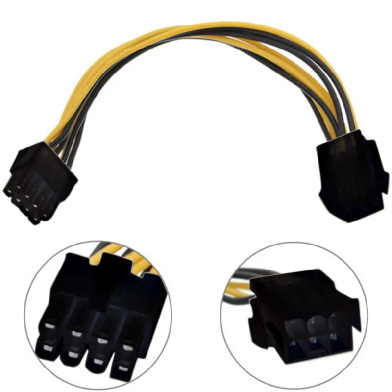 1PC 6 Pin Feamle to 8 Pin Male PCI Express Power Converter Cable CPU Video Graphics Card 6Pin to 8Pin PCIE Power Cable
1PC 6 Pin Feamle to 8 Pin Male PCI Express Power Converter Cable CPU Video Graphics Card 6Pin to 8Pin PCIE Power Cable