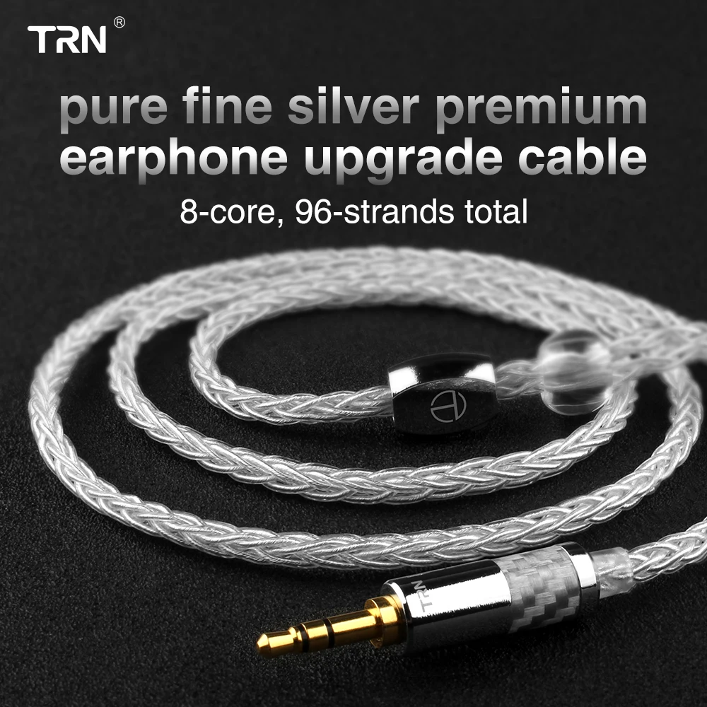TRN T3 8 Core Pure Silver Cable 2.5/3.5MM With MMCX/2PIN Connector Upgraded Cable For TRN V90 V80 KZZS10 AS10 CCA C16 BLON BL-03
TRN T3 8 Core Pure Silver Cable 2.5/3.5MM With MMCX/2PIN Connector Upgraded Cable For TRN V90 V80 KZZS10 AS10 CCA C16 BLON BL-03