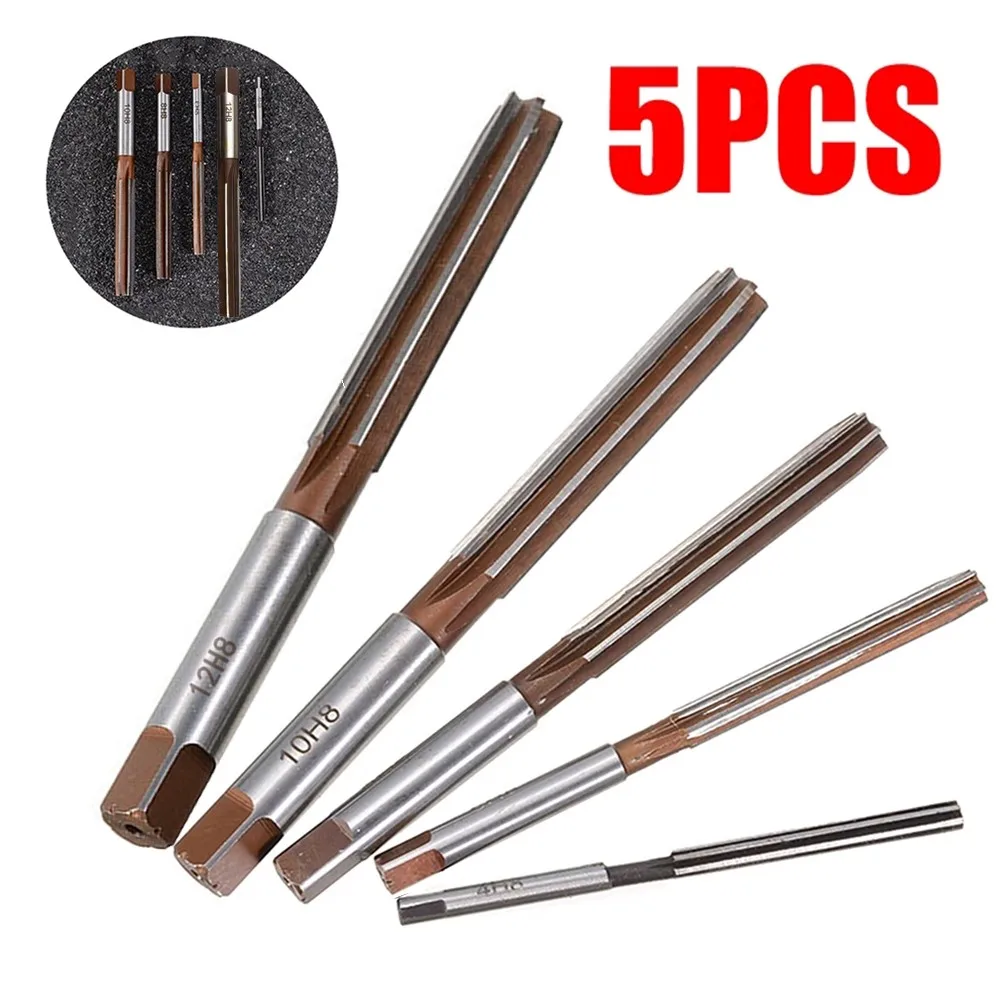 5pcs H8 Chucking Straight Shank Hand Reamers Set 6 Flutes 4mm/5mm/6mm/8mm/10mm Hand Reamer Straight-shank Engineering Tools
5pcs H8 Chucking Straight Shank Hand Reamers Set 6 Flutes 4mm/5mm/6mm/8mm/10mm Hand Reamer Straight-shank Engineering Tools