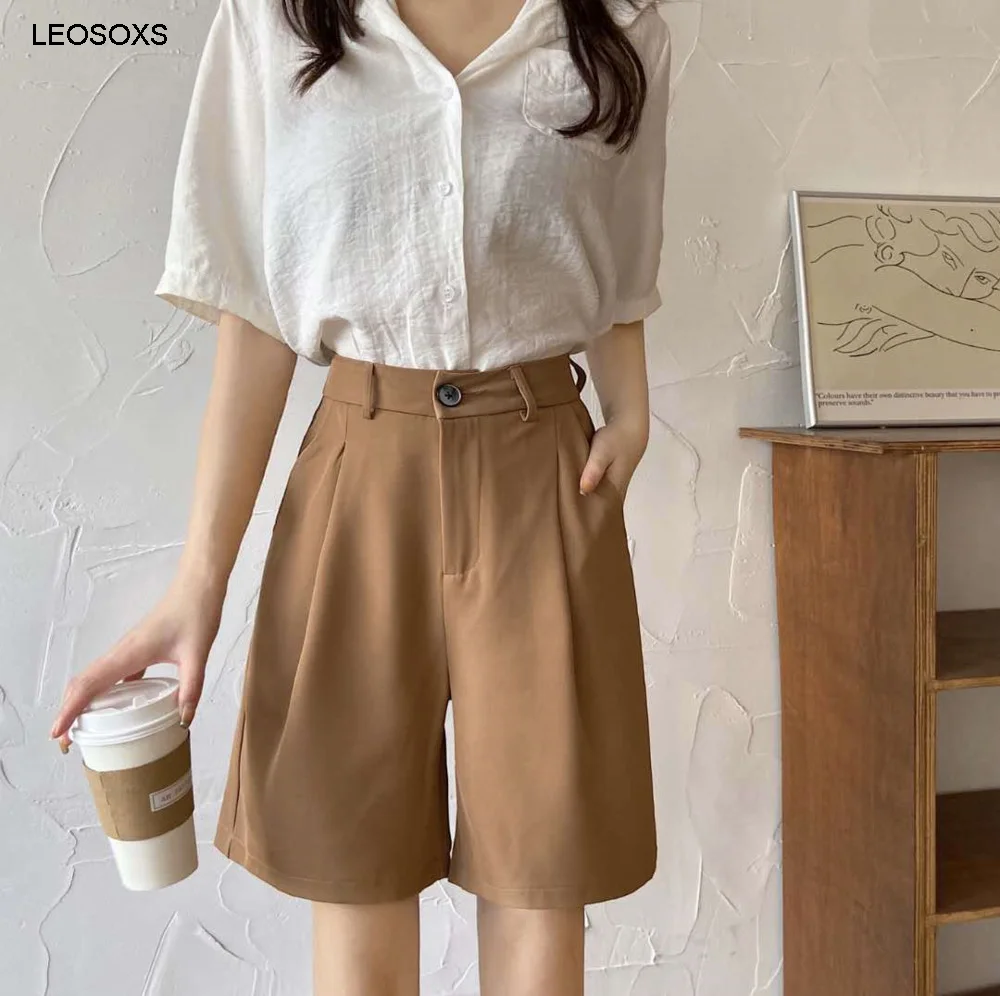 Suit Shorts Women's Solid Color Fashion High Waist Straight Baggy Pants 2021 New Summer Casual Wide Leg Shorts
Suit Shorts Women's Solid Color Fashion High Waist Straight Baggy Pants 2021 New Summer Casual Wide Leg Shorts