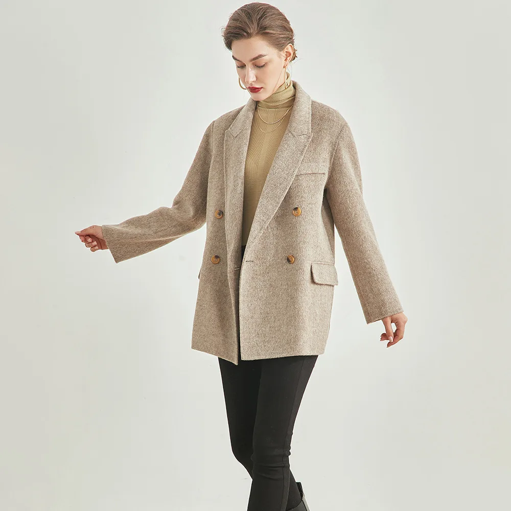 rabbit+wool cloth with soft nap manual double coat female little leisure cloth short suit jacket
rabbit+wool cloth with soft nap manual double coat female little leisure cloth short suit jacket