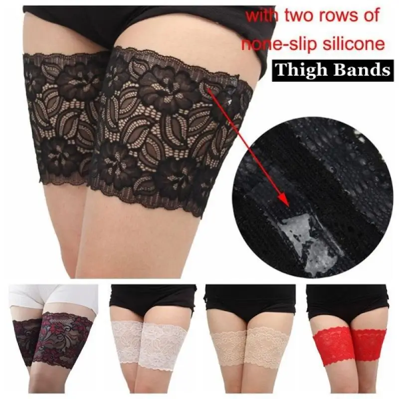 2021 Women 1 Pair Anti Chafing Anti Slip Thigh Leg Bands Summer Sexy Lace Underwear Solid Floal Lingerie Female Stockings Cover
2021 Women 1 Pair Anti Chafing Anti Slip Thigh Leg Bands Summer Sexy Lace Underwear Solid Floal Lingerie Female Stockings Cover