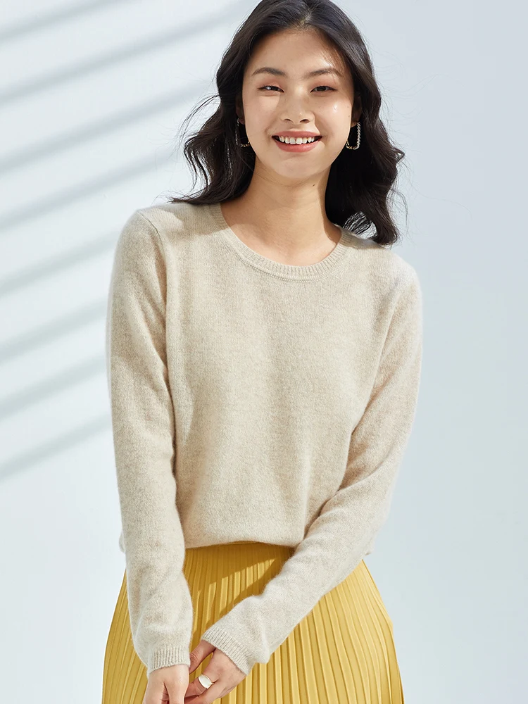 Autumn and Winter New Cashmere Sweater Women 100% Pure Cashmere Round-neck Pullover Long-sleeve Foundation to Keep Warm
Autumn and Winter New Cashmere Sweater Women 100% Pure Cashmere Round-neck Pullover Long-sleeve Foundation to Keep Warm
