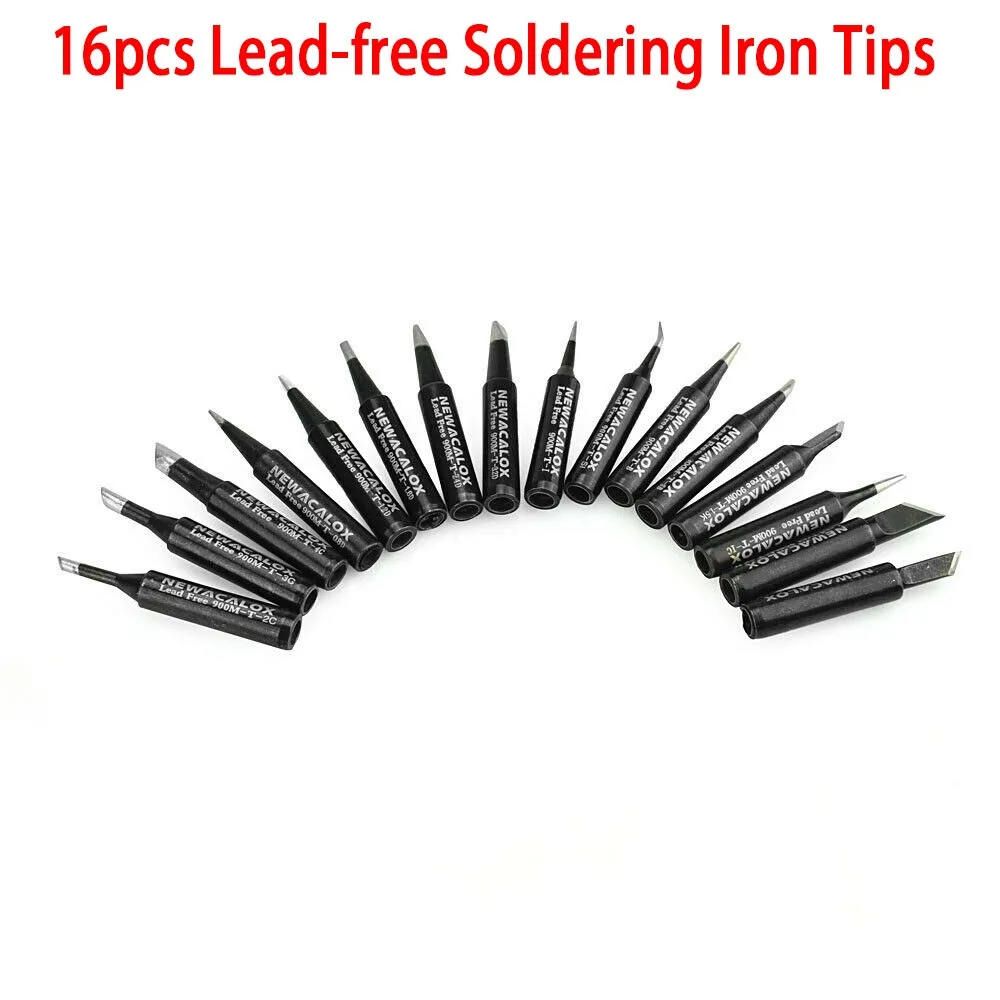 16Pcs Copper Soldering Iron Tips 900M-T B/SB/I/SI/0.8D/1.2D/1.6D/2.4D/3.2D/IC/2C/3C/4C/SK/1.5K/K Lead Free Welding Tip For HAKKO
16Pcs Copper Soldering Iron Tips 900M-T B/SB/I/SI/0.8D/1.2D/1.6D/2.4D/3.2D/IC/2C/3C/4C/SK/1.5K/K Lead Free Welding Tip For HAKKO