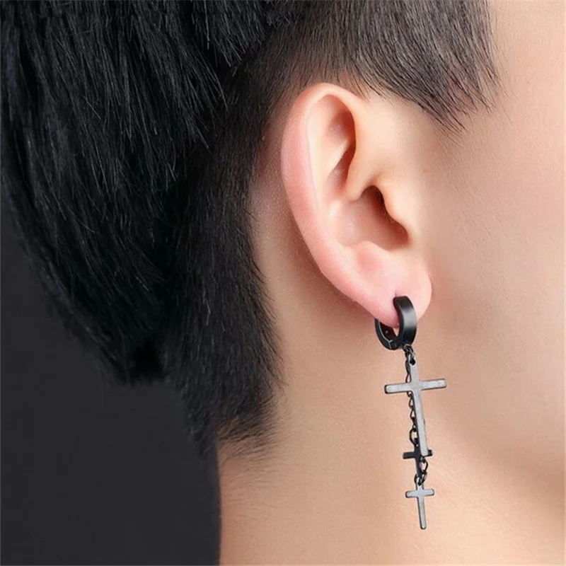 1PC Punk Gothic Metal Drop Earrings Cross Round Fake Ear Taper Fashion Women Men Christian Jesus Harajuku Cool Gild Rock Jewelry
1PC Punk Gothic Metal Drop Earrings Cross Round Fake Ear Taper Fashion Women Men Christian Jesus Harajuku Cool Gild Rock Jewelry