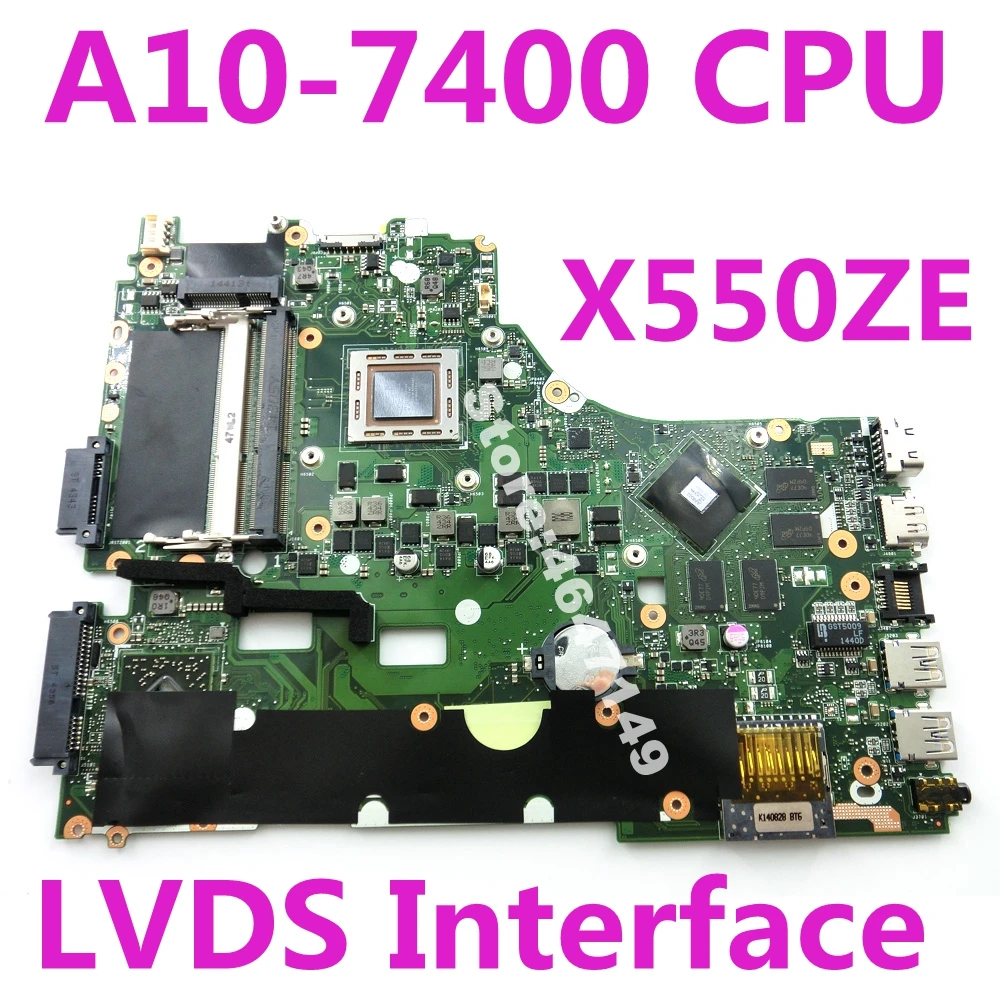 X550ZE A10-7400 CPU For ASUS X550ZE X550ZA X550Z K550Z Laptop Motherboard X550ZE Mainboard X550ZE Motherboard 100% Tested
X550ZE A10-7400 CPU For ASUS X550ZE X550ZA X550Z K550Z Laptop Motherboard X550ZE Mainboard X550ZE Motherboard 100% Tested
