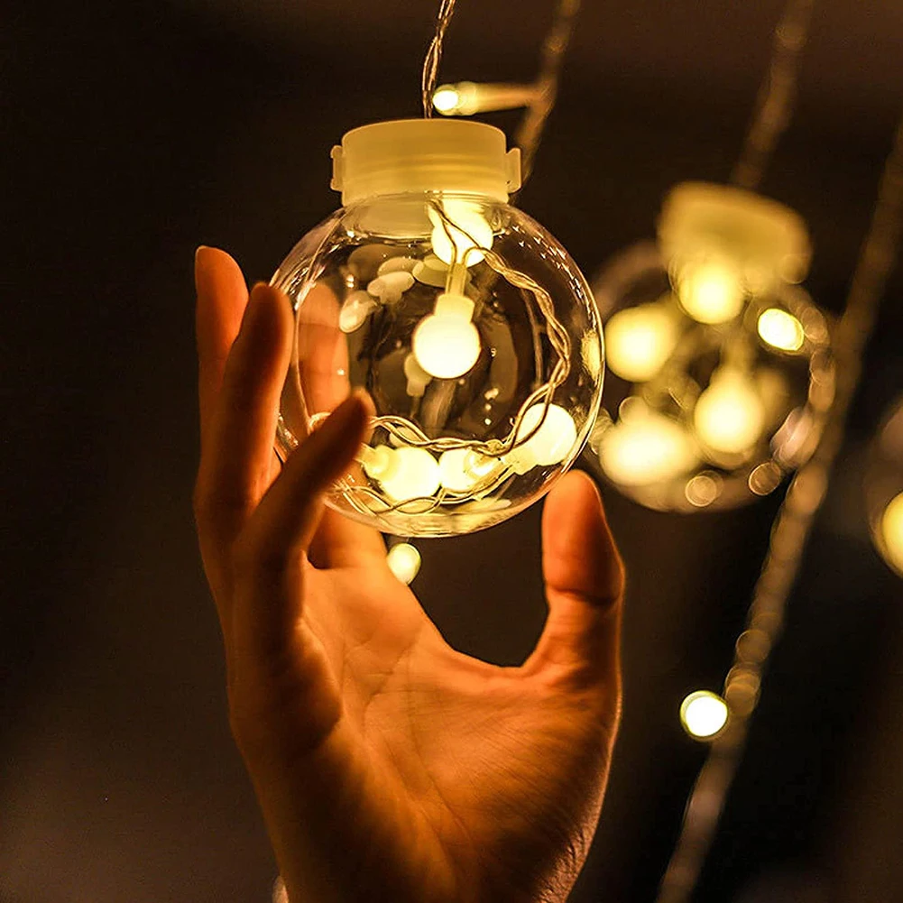 LED Curtain Lamp Glass Ball Hanging String Light Fairy Lantern Lamp Garden Yard Art Home Indoor Wedding Festival Decoration
LED Curtain Lamp Glass Ball Hanging String Light Fairy Lantern Lamp Garden Yard Art Home Indoor Wedding Festival Decoration