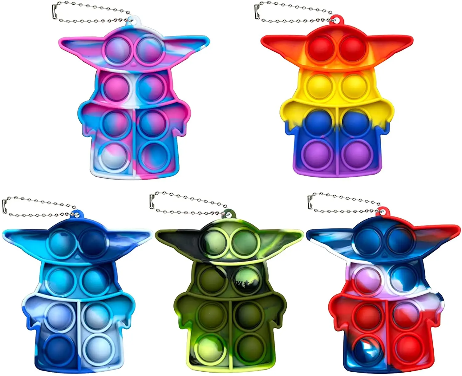 YODA BABY Fidget Toy Keychain Bubble Sensory Stress Push Key Chain Anxiety Stress Reliever Toys Ornaments for Kids Adult
YODA BABY Fidget Toy Keychain Bubble Sensory Stress Push Key Chain Anxiety Stress Reliever Toys Ornaments for Kids Adult