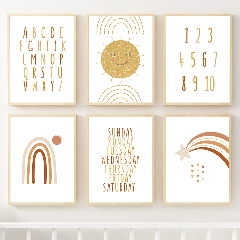 Cartoon Sun Rainbow Star Number Alphabet Quotes Wall Art Canvas Painting Nordic Posters And Prints Wall Pictures Kids Room Decor
Cartoon Sun Rainbow Star Number Alphabet Quotes Wall Art Canvas Painting Nordic Posters And Prints Wall Pictures Kids Room Decor