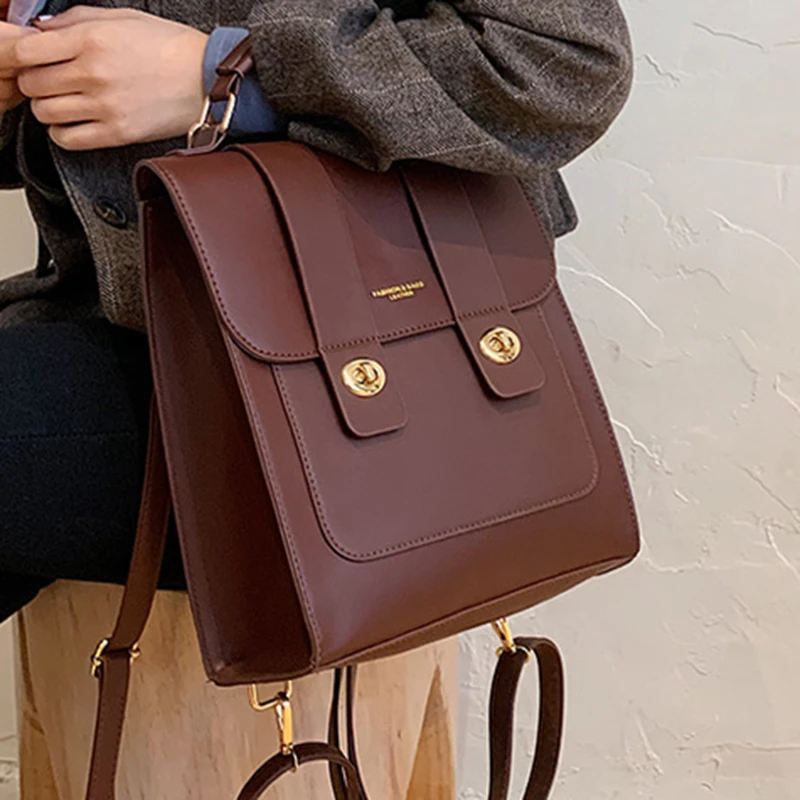Woman Backpack High Quality PU Leather School Bags For Teenage Girls Fashion Soft Ladies Double Shoulder Bags New Vintage
Woman Backpack High Quality PU Leather School Bags For Teenage Girls Fashion Soft Ladies Double Shoulder Bags New Vintage