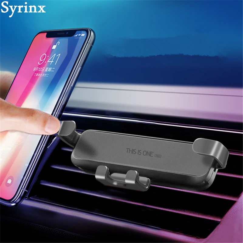 

This is One Gravity Car Holder No Magnetic For Phone in Car Air Vent Clip Mount Mobile Phone Holder GPS Stand For iPhone XS 8 7