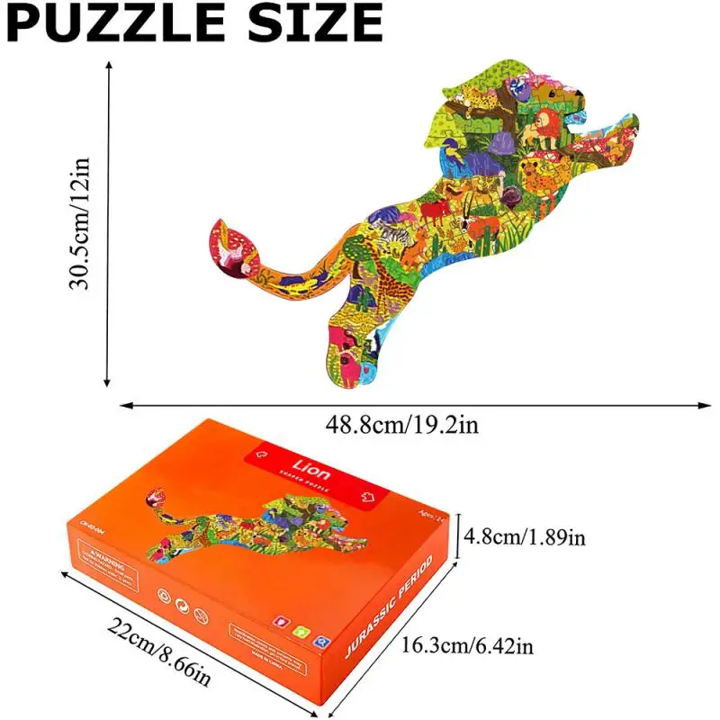 Wooden Puzzle For Adults Children Educational Toy Wood DIY Crafts Animal Shaped Jigsaw Puzzle Hell Difficulty Home Decoration
Wooden Puzzle For Adults Children Educational Toy Wood DIY Crafts Animal Shaped Jigsaw Puzzle Hell Difficulty Home Decoration