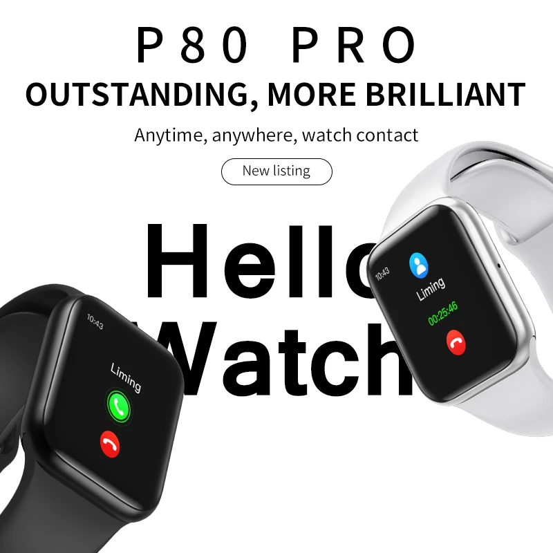 Смарт-часы Wearpai P80PRO для мужчин спортивный трекер полный сенсорный экран забота о