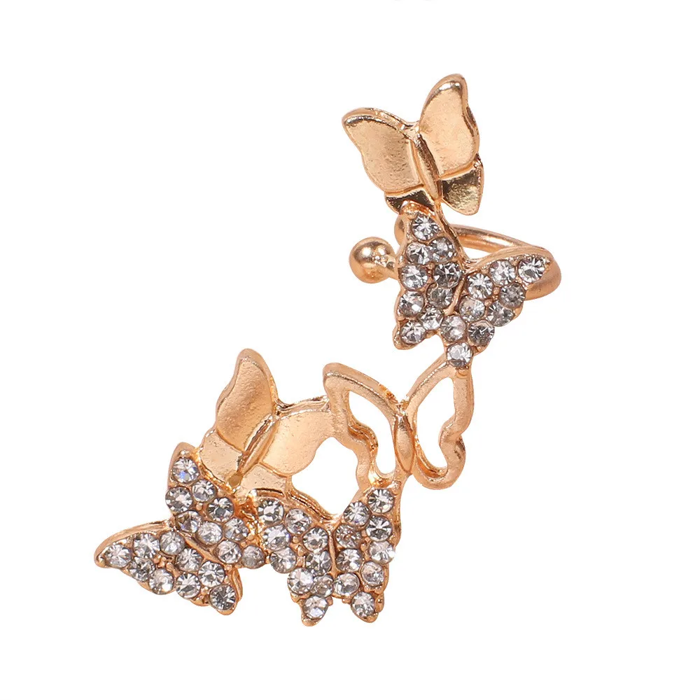 Fashion Cute Butterfly Ear Clip Earrings For Women Luxury Creative Design High Quality Jewelry Mosaic Rhinestones Wedding Gift
Fashion Cute Butterfly Ear Clip Earrings For Women Luxury Creative Design High Quality Jewelry Mosaic Rhinestones Wedding Gift
