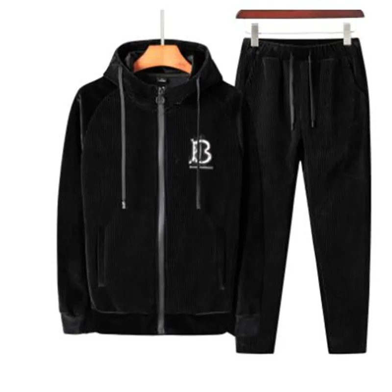 Men's double-sided gold velvet sports jacket Hooded cardigan sweater + trousers 2-piece set New product striped zipper top suit
Men's double-sided gold velvet sports jacket Hooded cardigan sweater + trousers 2-piece set New product striped zipper top suit