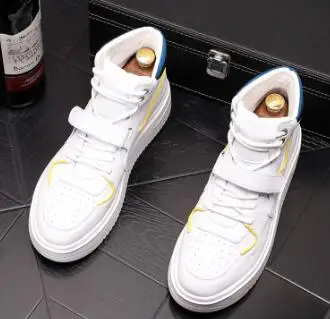 Designer Men's Sneakers High Tops Thick Bottom Platform Causal Flats Shoes White Moccasins Rock Sports Walking Men's Shoe
Designer Men's Sneakers High Tops Thick Bottom Platform Causal Flats Shoes White Moccasins Rock Sports Walking Men's Shoe