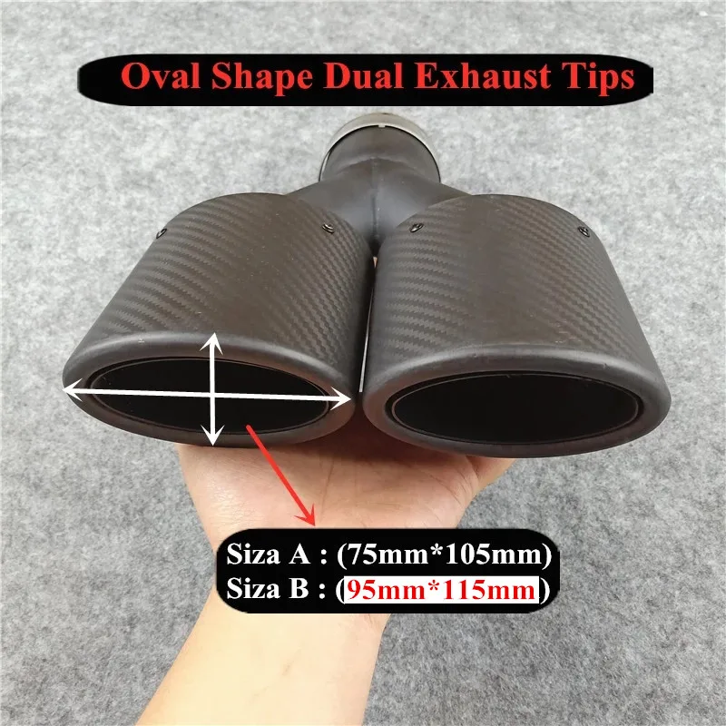 Oval Shape Matte Carbon exhaust Tips muffler nozzle For Bmw For Akrapovic Style Carbon Stainless Steel Exhaust system Tail pipes
Oval Shape Matte Carbon exhaust Tips muffler nozzle For Bmw For Akrapovic Style Carbon Stainless Steel Exhaust system Tail pipes
