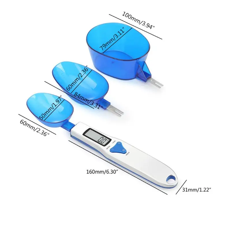 Digital Kitchen Spoon Scale Accurate Electronic Measuring LCD Screen 500g/0.1g 3 Detachable Heads Food Baking Tool
Digital Kitchen Spoon Scale Accurate Electronic Measuring LCD Screen 500g/0.1g 3 Detachable Heads Food Baking Tool