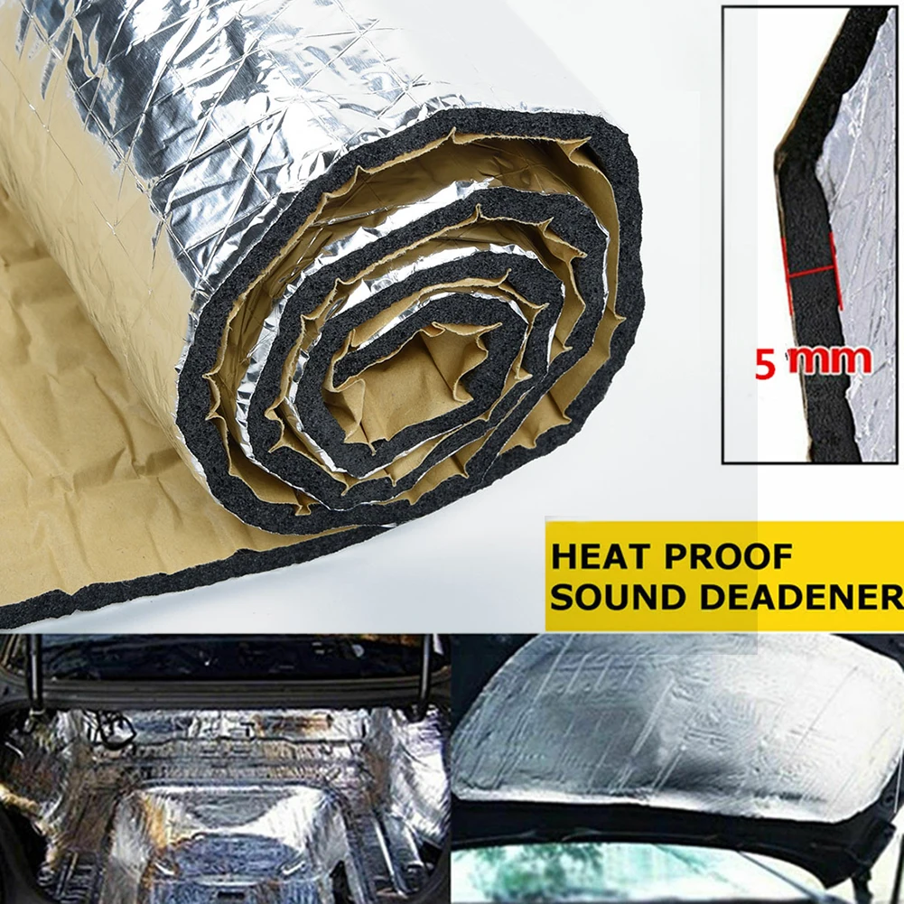 100x40cm 5mm Car Noise Insulation Heat Sound Pad Truck Mat Thermal Proof | Автомобили и мотоциклы