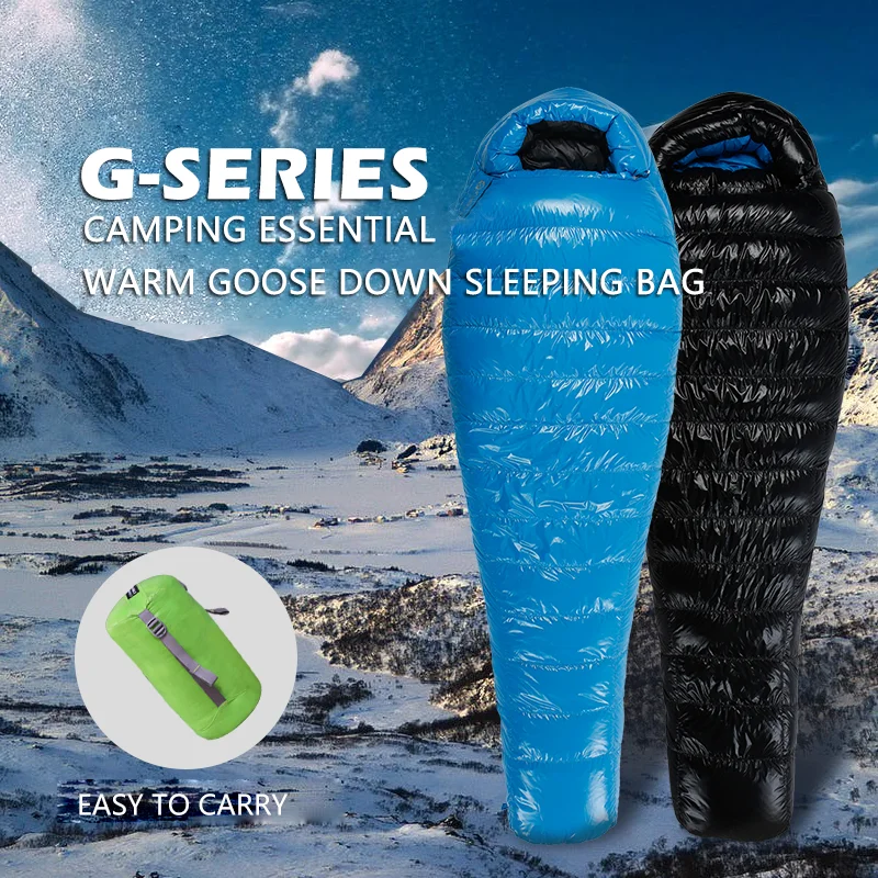 

AEGISMAX Goose Down G1 G2 Adult Outdoor Camping Ultralight Hiking Tent Mummy Splicable Down Sleeping Bag Lzay Bag