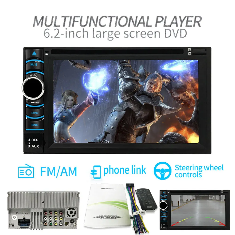 6.2 Inch HD Universal Car Multimedia Players Bluetooth Android GPS Navigation 2 Din Autoradio Radio DVD Stereo Audio 6116
6.2 Inch HD Universal Car Multimedia Players Bluetooth Android GPS Navigation 2 Din Autoradio Radio DVD Stereo Audio 6116