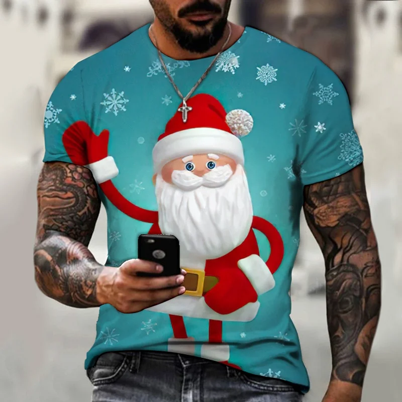 Merry Christmas Theme Clothing T Shirt for Men Santa Claus Print New Year T-Shirt clothing High Quality Oversized Top Tee
Merry Christmas Theme Clothing T Shirt for Men Santa Claus Print New Year T-Shirt clothing High Quality Oversized Top Tee