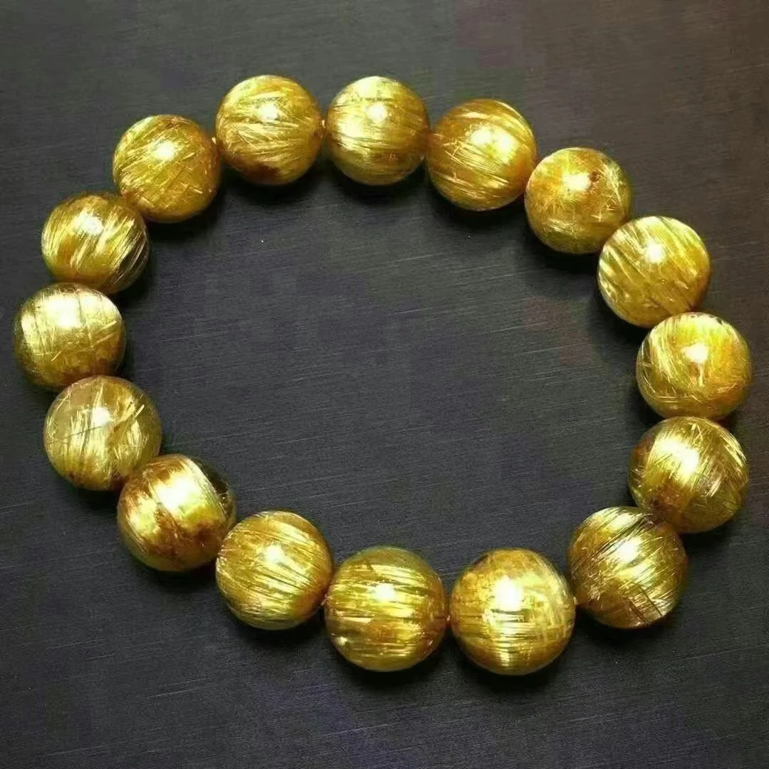 13mm Brazil Natural Gold Rutilated Quartz Clear Round Beads Bracelet Women Men Fashion Big Size Bead Wealthy Stone AAAAAAA
13mm Brazil Natural Gold Rutilated Quartz Clear Round Beads Bracelet Women Men Fashion Big Size Bead Wealthy Stone AAAAAAA
