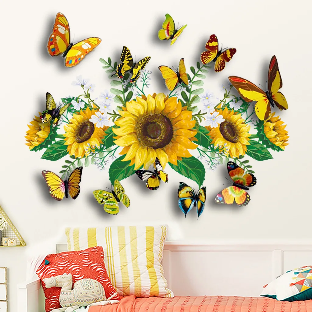 3D Sunflower Wall Stickers Color Stereo 12 Pcs Butterfly Living Room Bedroom Background Decorative Wall Stickers Stickers
3D Sunflower Wall Stickers Color Stereo 12 Pcs Butterfly Living Room Bedroom Background Decorative Wall Stickers Stickers