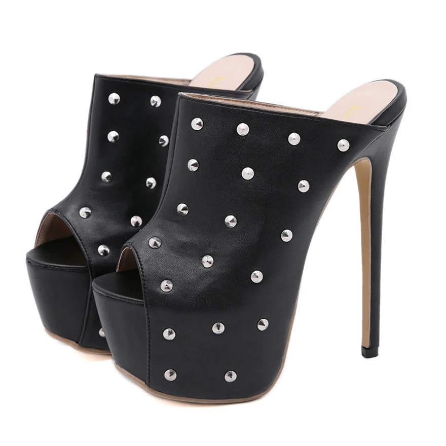 maogu Super High Heels Ladies Retro Rivets Shoes Peep Toe Soft Leather Party Sandals Black Women High Platform Slippers Pumps
maogu Super High Heels Ladies Retro Rivets Shoes Peep Toe Soft Leather Party Sandals Black Women High Platform Slippers Pumps