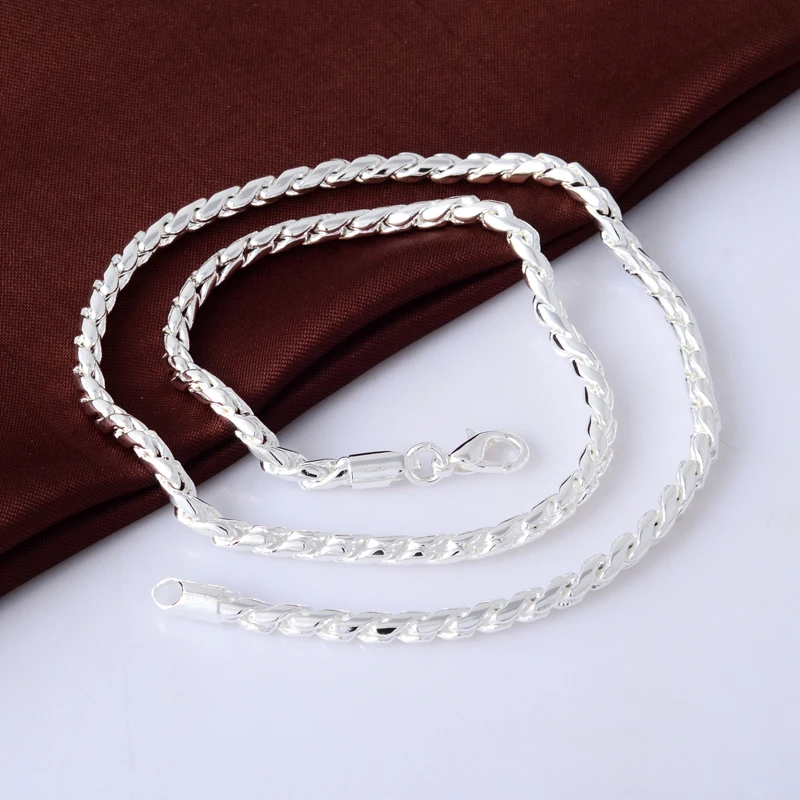 BABYLLNA Wholesale Price Men's 4mm Twisted Chain Necklaces 925 Sterling Silver Jewelry For Women Gift
BABYLLNA Wholesale Price Men's 4mm Twisted Chain Necklaces 925 Sterling Silver Jewelry For Women Gift