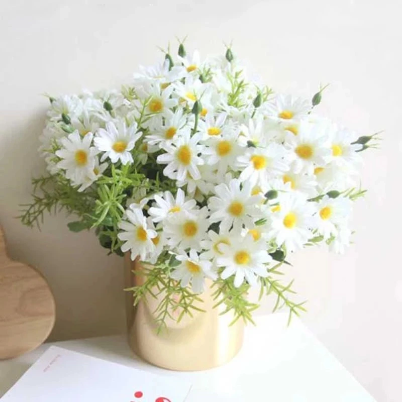 5pcs White Daisy Artificial Silk Flowers Long Branch Wedding Bouquet Fake Flowers Home Garden Decoration DIY Scrapbook Craft 
5pcs White Daisy Artificial Silk Flowers Long Branch Wedding Bouquet Fake Flowers Home Garden Decoration DIY Scrapbook Craft