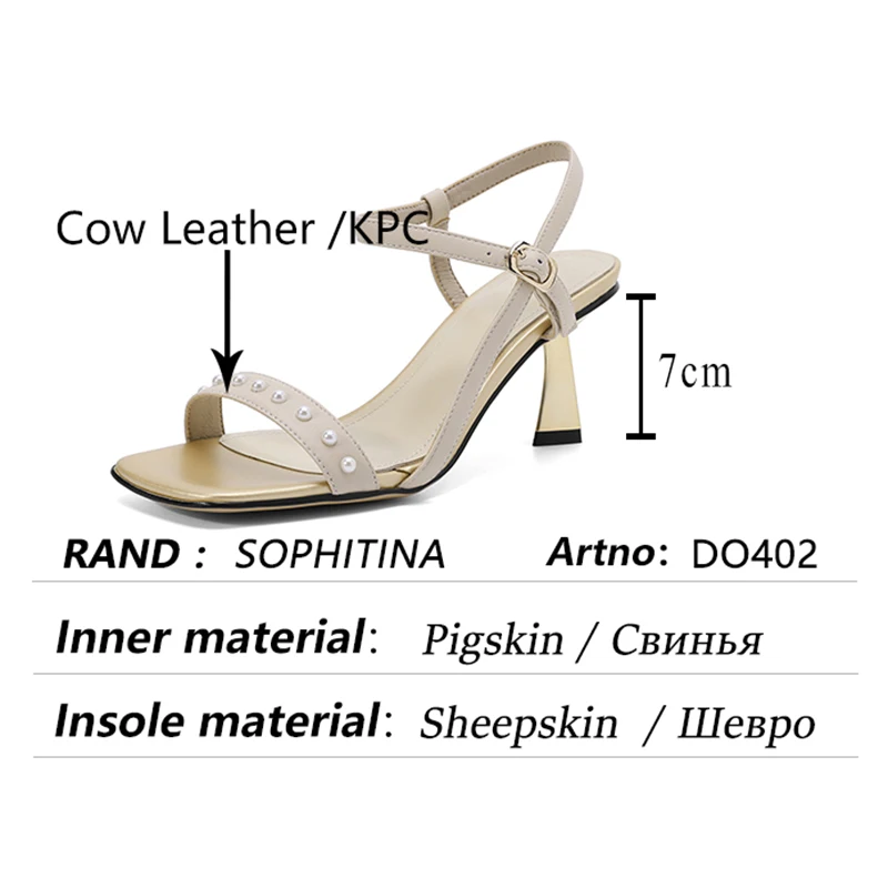 SOPHITINA Women Sandals Pearl Fashion Summer Genuine Leather High Quality Sandals Open Toe Buckle Beige Causal Lady Shoes DO402
SOPHITINA Women Sandals Pearl Fashion Summer Genuine Leather High Quality Sandals Open Toe Buckle Beige Causal Lady Shoes DO402