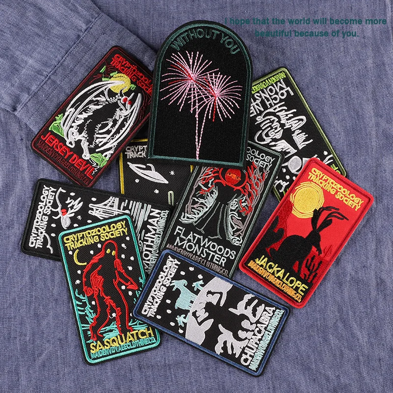 Fashion Clothing Thermoadhesive Patches Horror Elements Rectangular Badge Embroidered Patches for Clothing Coat Patches Iron On
Fashion Clothing Thermoadhesive Patches Horror Elements Rectangular Badge Embroidered Patches for Clothing Coat Patches Iron On