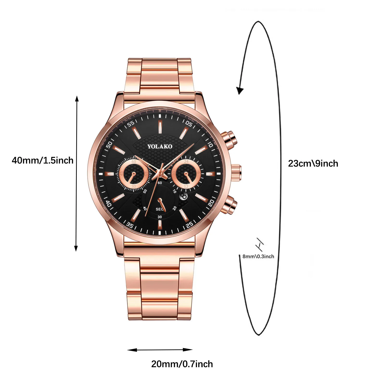 YOLAKO Reloj Hombre Men Watches Luxury Casual Quartz Stainless Steel Strap Watch Date Business WristWatch Clock F3
YOLAKO Reloj Hombre Men Watches Luxury Casual Quartz Stainless Steel Strap Watch Date Business WristWatch Clock F3