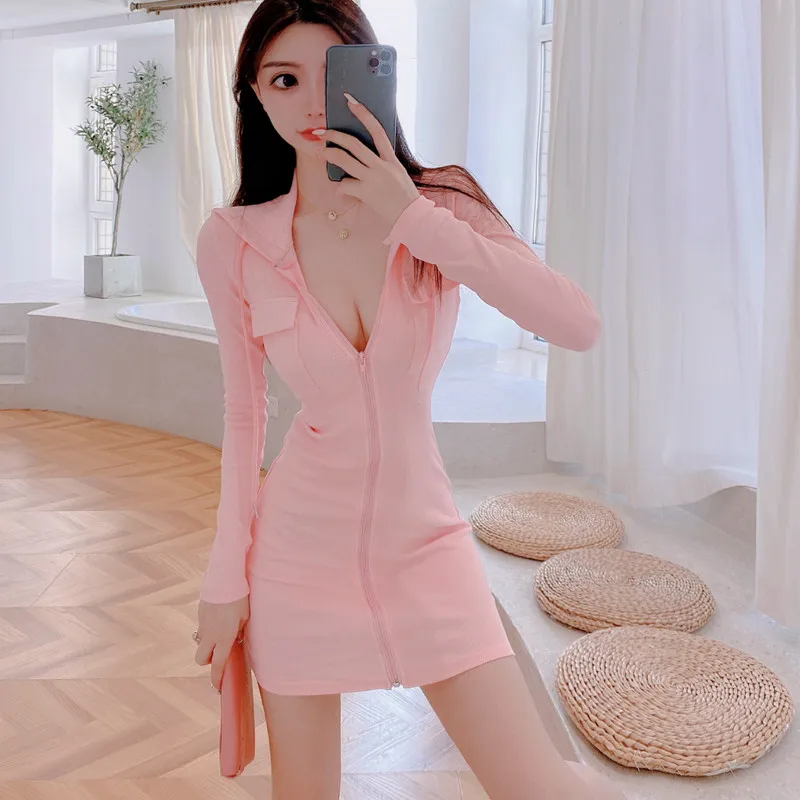 Spring net red sexy long sleeve hooded zipper slim package hip skirt casual dress
Spring net red sexy long sleeve hooded zipper slim package hip skirt casual dress