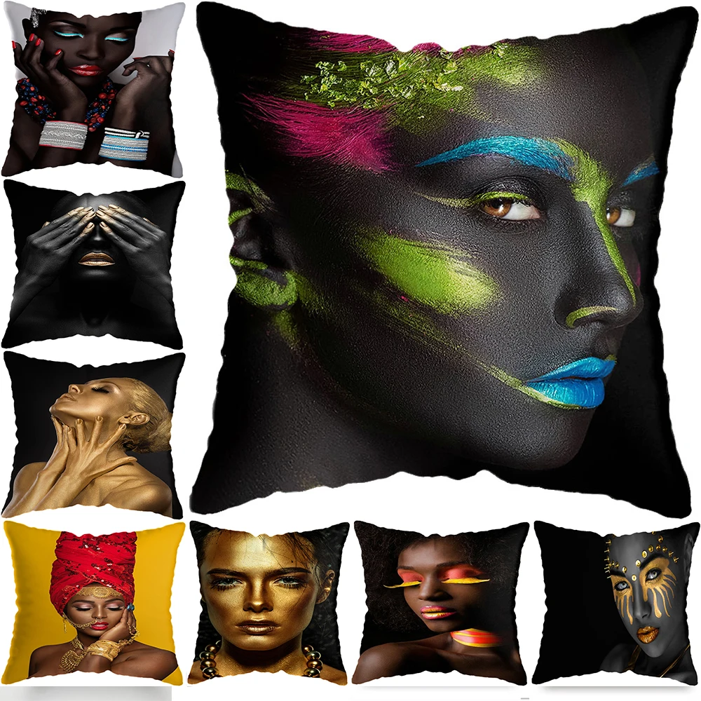Black And Gold African Woman Pillow Cases Bedroom Pillow Cases Throw Short Plush PillowsDecorative Living Room Cushions
Black And Gold African Woman Pillow Cases Bedroom Pillow Cases Throw Short Plush PillowsDecorative Living Room Cushions