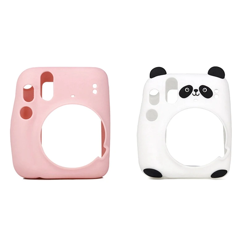 2 Pcs Soft Silicone Protective Camera Case Cover Carrying Bag For Instax Mini 11 Film Instant Camera, Pink & White
2 Pcs Soft Silicone Protective Camera Case Cover Carrying Bag For Instax Mini 11 Film Instant Camera, Pink & White