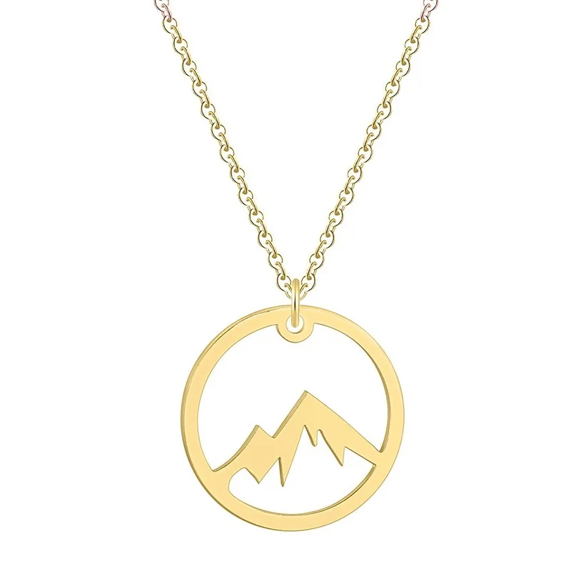 Women's Men's Necklace Mountain Mountain Mountain Gold and Silver Color Pendant Necklace Jewelry
Women's Men's Necklace Mountain Mountain Mountain Gold and Silver Color Pendant Necklace Jewelry