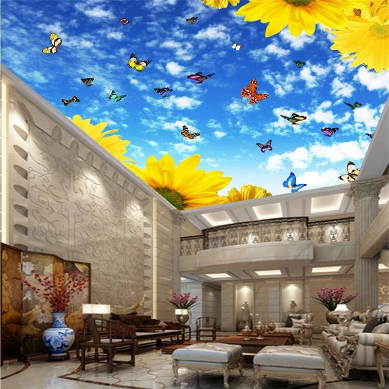 wellyu Custom wallpaper 3D Photo murals Beautiful Blue sky White Cloud Butterfly Ceiling Zenith Living room Papel de parede 3d
wellyu Custom wallpaper 3D Photo murals Beautiful Blue sky White Cloud Butterfly Ceiling Zenith Living room Papel de parede 3d