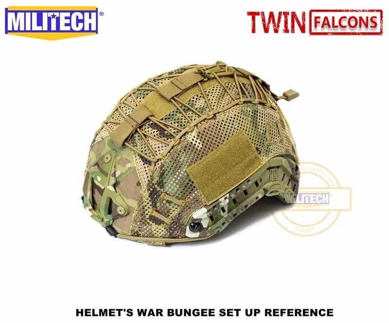 Тактический чехол на шлем MILITECH TWINFALCON Быстросохнущий баллистический 500D Cordura сетка