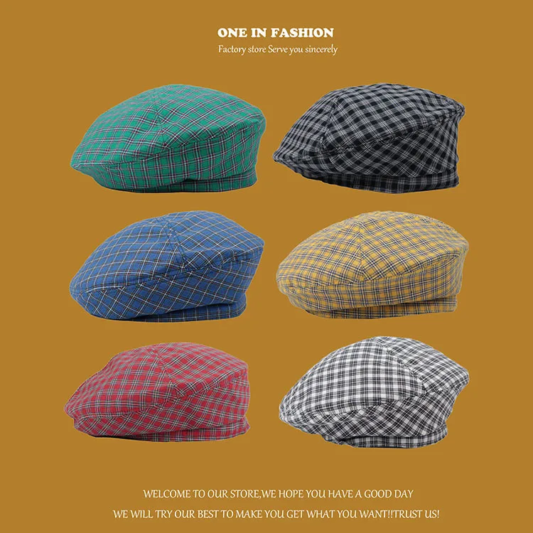 Japanese Candy Color Retro Tartan Beret Lady Spring And Summer Thin Versatile Painter Hat Pumpkin Hat Soft Sister Octagonal Hat
Japanese Candy Color Retro Tartan Beret Lady Spring And Summer Thin Versatile Painter Hat Pumpkin Hat Soft Sister Octagonal Hat