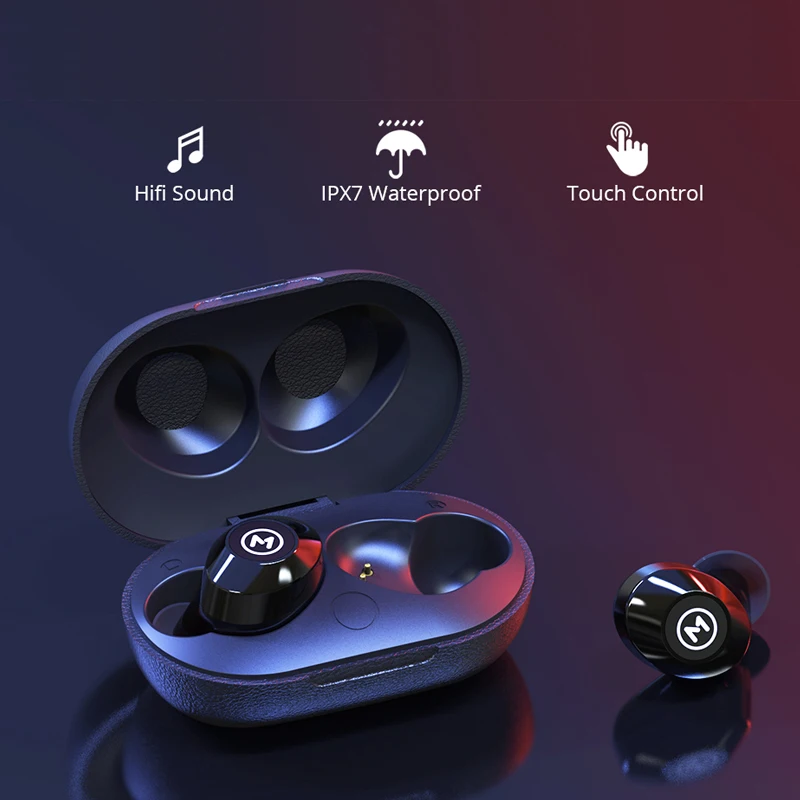 Наушники Makibes P7 настоящие Беспроводные Bluetooth 5 0 наушники с голосовым ассистентом