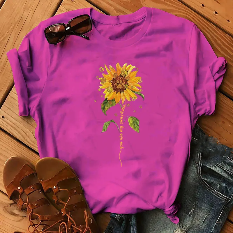 Women's Animal Flower Short Sleeve Dog Paw Sunflower T-Shirt Loose Solid Color Plus Size 2021Hot Sale Cuteness Shirt
Women's Animal Flower Short Sleeve Dog Paw Sunflower T-Shirt Loose Solid Color Plus Size 2021Hot Sale Cuteness Shirt